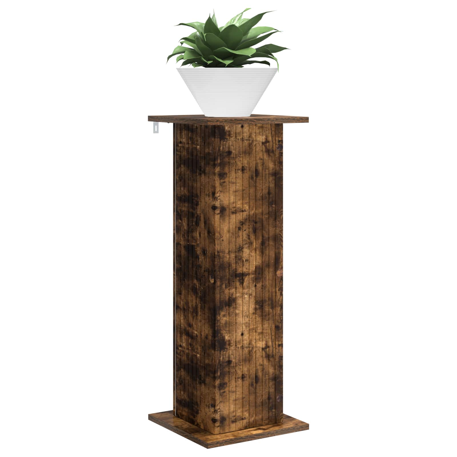 vidaXL Plant Stand Smoked Oak 30.5 x 30 x 80.5 cm Engineered Wood 3