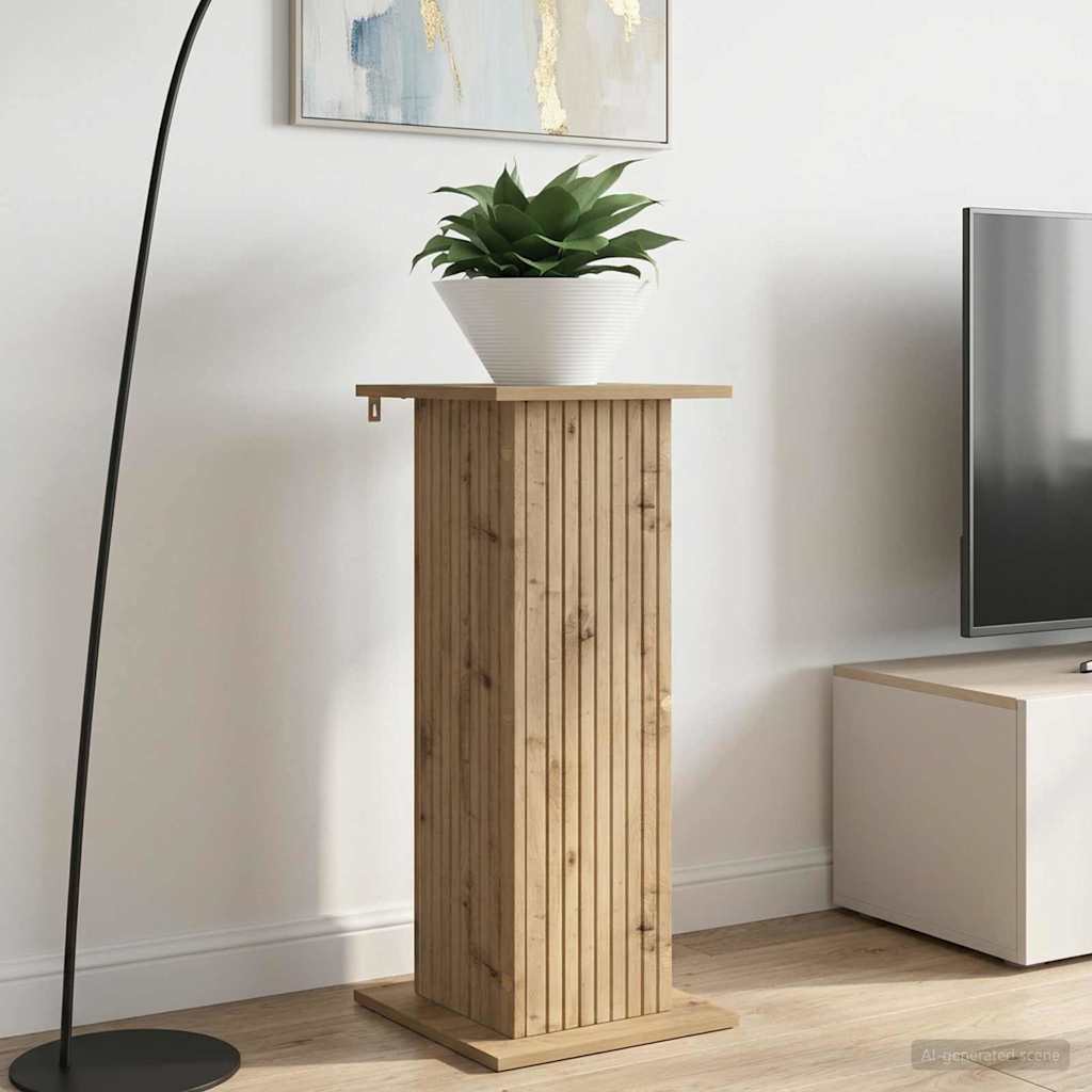 vidaXL Plant Stand Artisan Oak 30.5 x 30 x 80.5 cm Engineered Wood 1