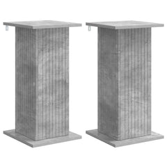 vidaXL Plant Stand 2 pcs Concrete Grey 30.5 x 30 x 60.5 cm 2