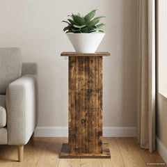 vidaXL Plant Stand Smoked Oak 30.5 x 30 x 60.5 cm Engineered Wood 4