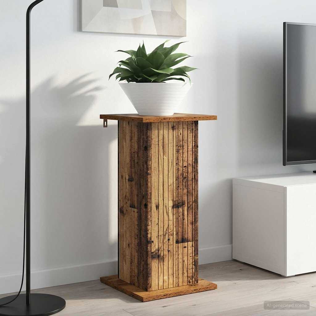 vidaXL Plant Stand 2 pcs Old Wood 30.5 x 30 x 60.5 cm Engineered Wood 4