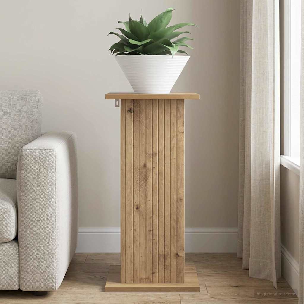 vidaXL Plant Stand Artisan Oak 30.5 x 30 x 60.5 cm Engineered Wood 4