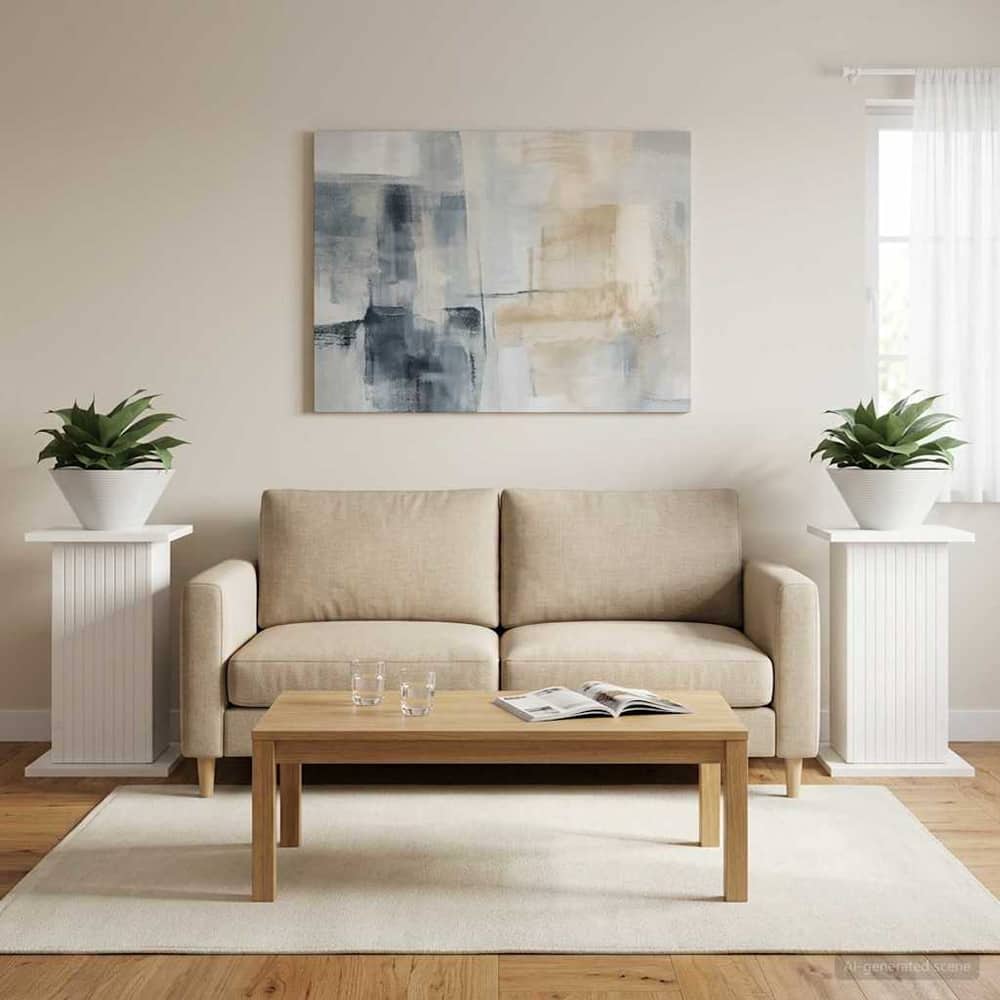 Plant Stand Engineered Wood 2 pcs 30.5 x 30 x 43 cm White