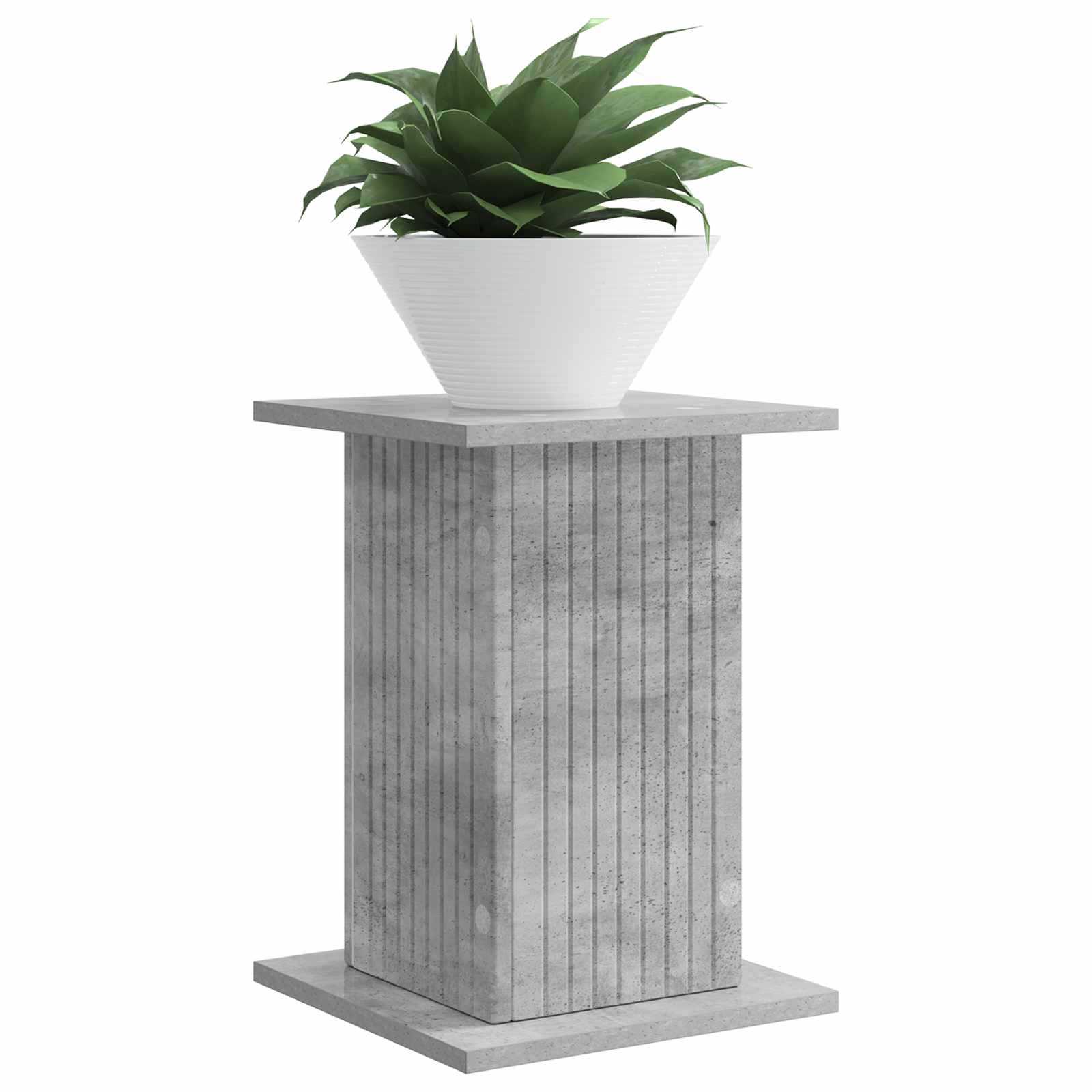 vidaXL Plant Stand Concrete Grey 30.5 x 30 x 43 cm Engineered Wood 3