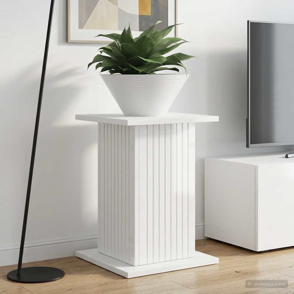 vidaXL Plant Stand High Gloss White 30.5 x 30 x 43 cm Engineered Wood 4