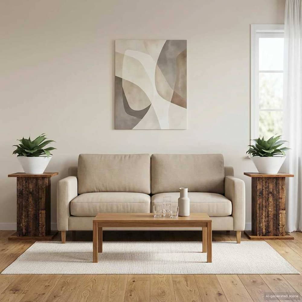 Plant Stand Engineered Wood 2 pcs 30.5 x 30 x 43 cm Old wood