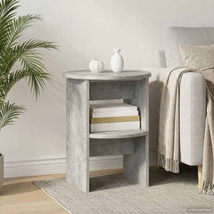 vidaXL Side Cabinet Concrete Grey Ø40 x 50 cm Engineered Wood 1