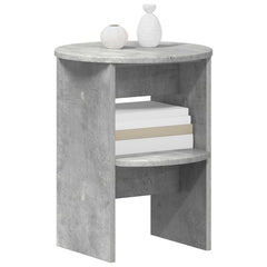 vidaXL Side Cabinet 2 pcs Concrete Grey Ø40 x 50 cm Engineered Wood 3