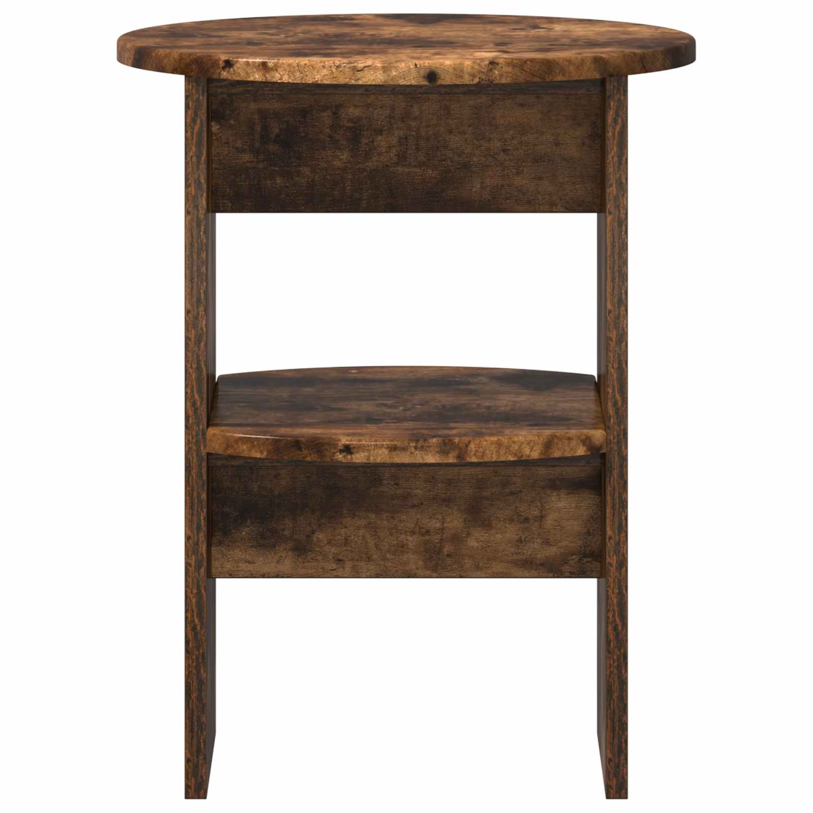 vidaXL Side Cabinet 2 pcs Smoked Oak Ø40 x 50 cm Engineered Wood 6