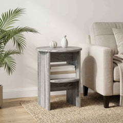 vidaXL Side Cabinet Grey Sonoma Ø40 x 50 cm Engineered Wood 1