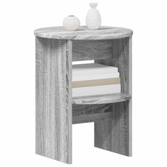 vidaXL Side Cabinet Grey Sonoma Ø40 x 50 cm Engineered Wood 3