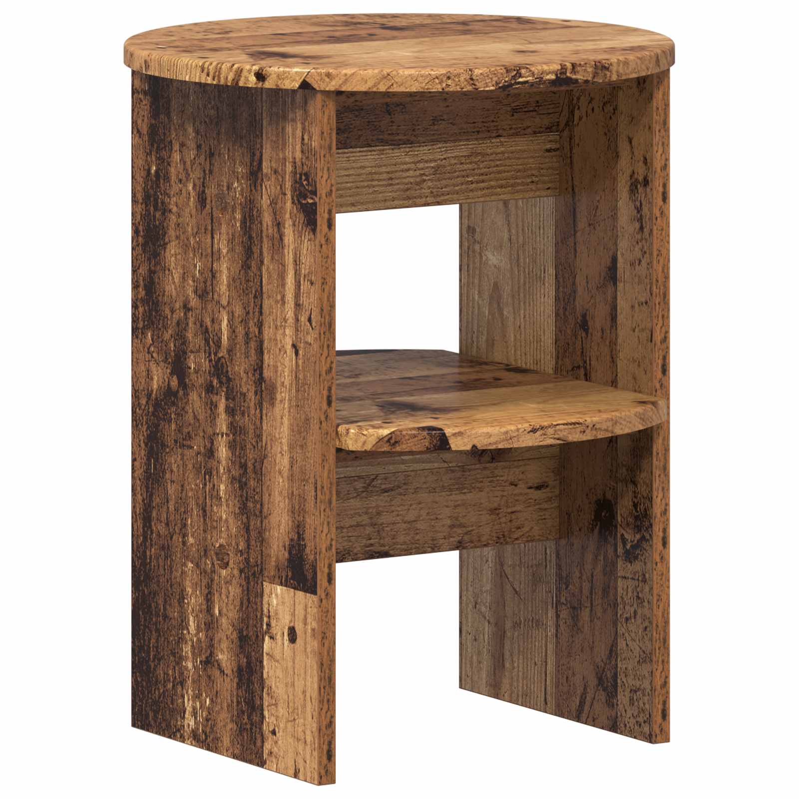 vidaXL Side Cabinet 2 pcs Old Wood Ø40 x 50 cm Engineered Wood 5