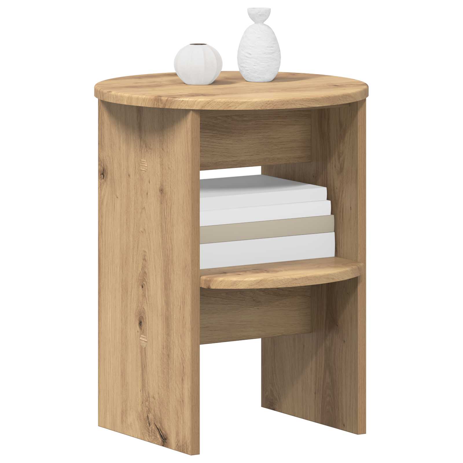 vidaXL Side Cabinet Artisan Oak Ø40 x 50 cm Engineered Wood 3