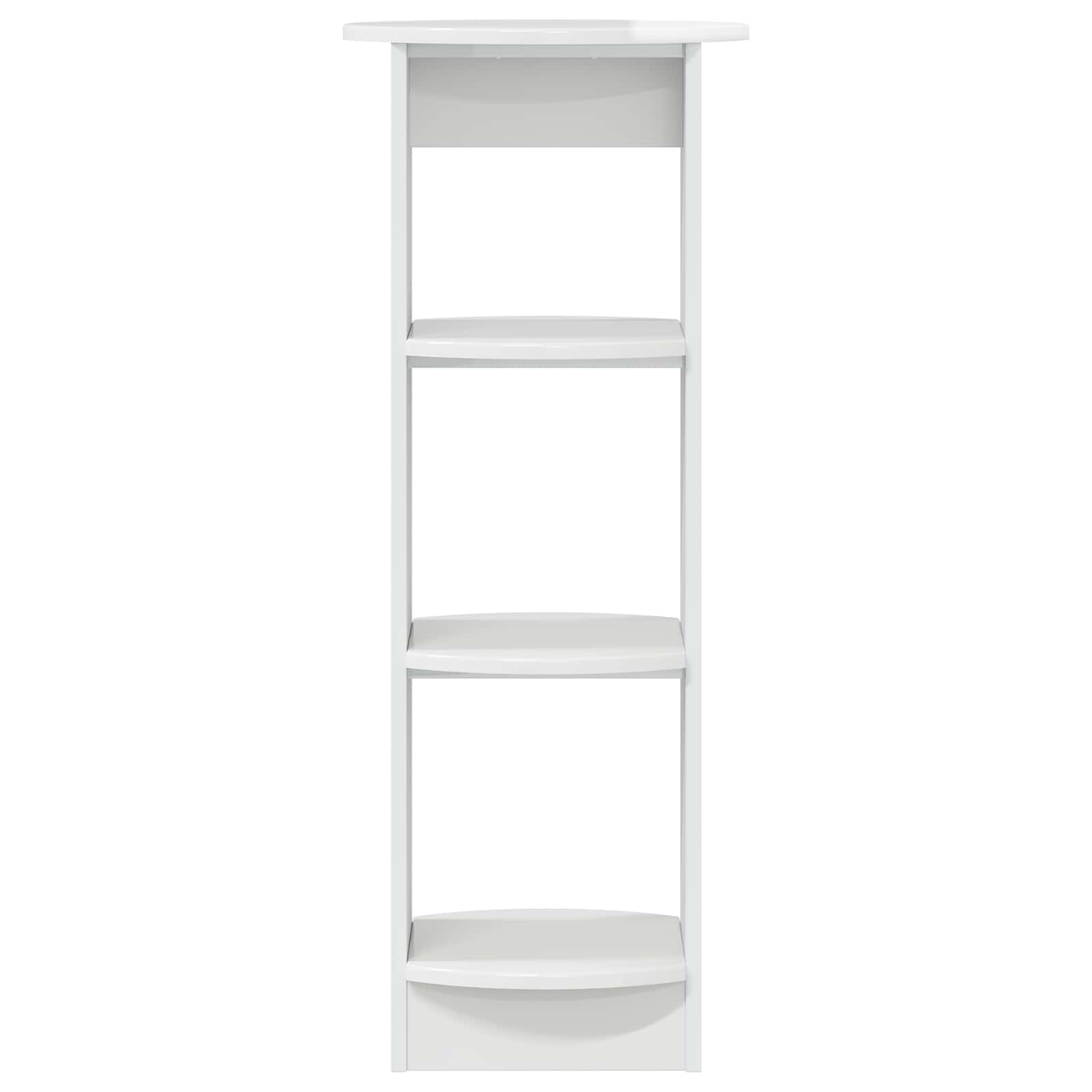 vidaXL Side Cabinet High Gloss White 40 x 40 x 100 cm Engineered Wood 4