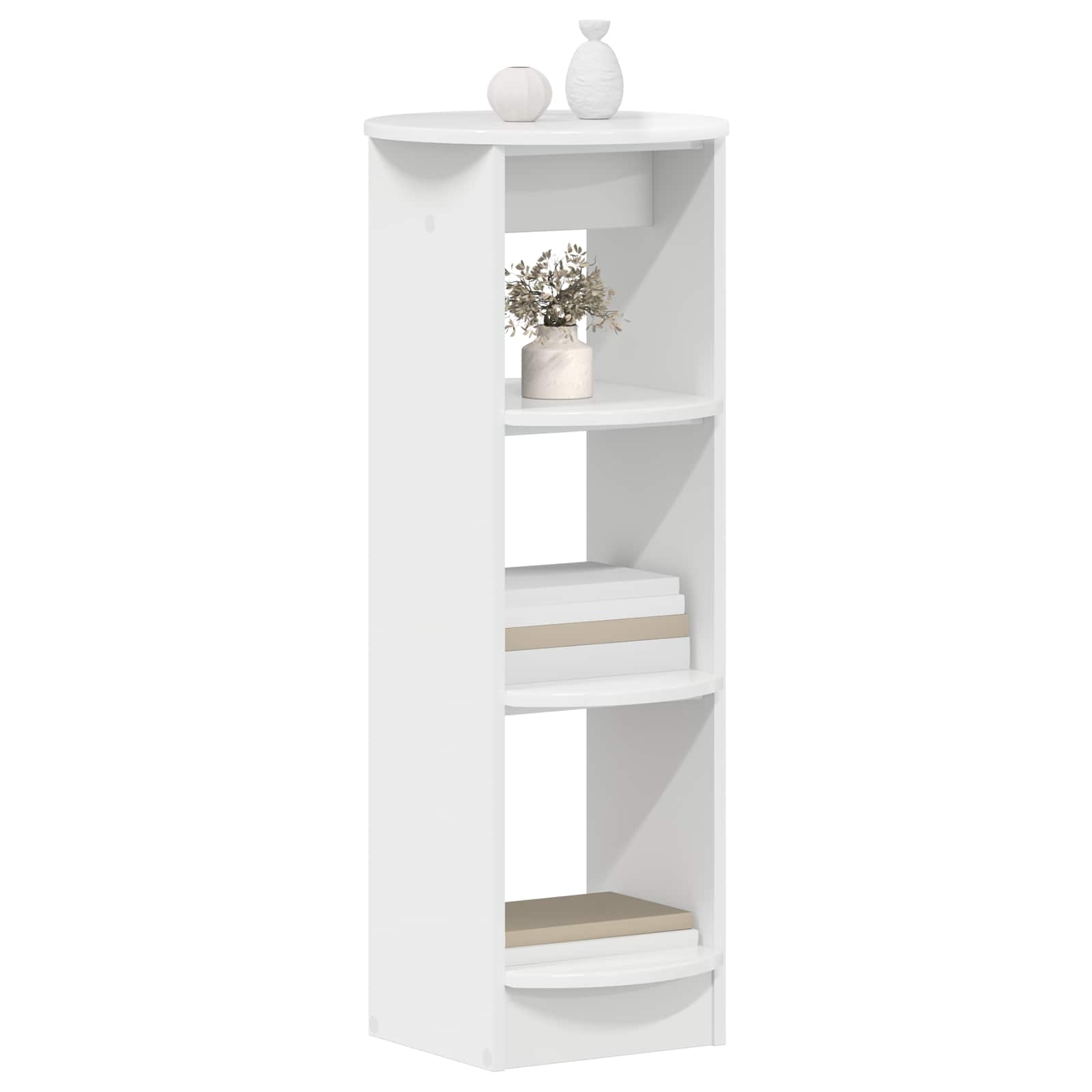 vidaXL Side Cabinet High Gloss White 40 x 40 x 100 cm Engineered Wood 3