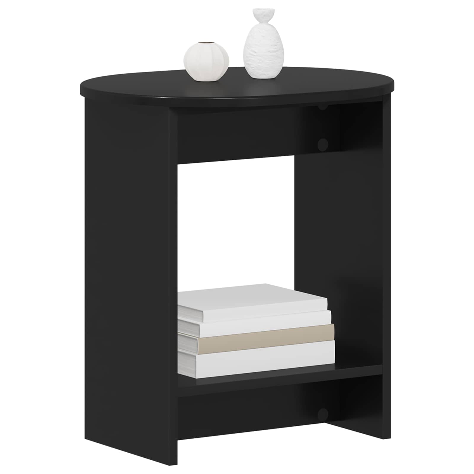 vidaXL Side Table Black 50 x 39,5 x 55 cm Engineered Wood 3