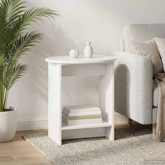 vidaXL Side Table High Gloss White 50 x 39,5 x 55 cm Engineered Wood 1