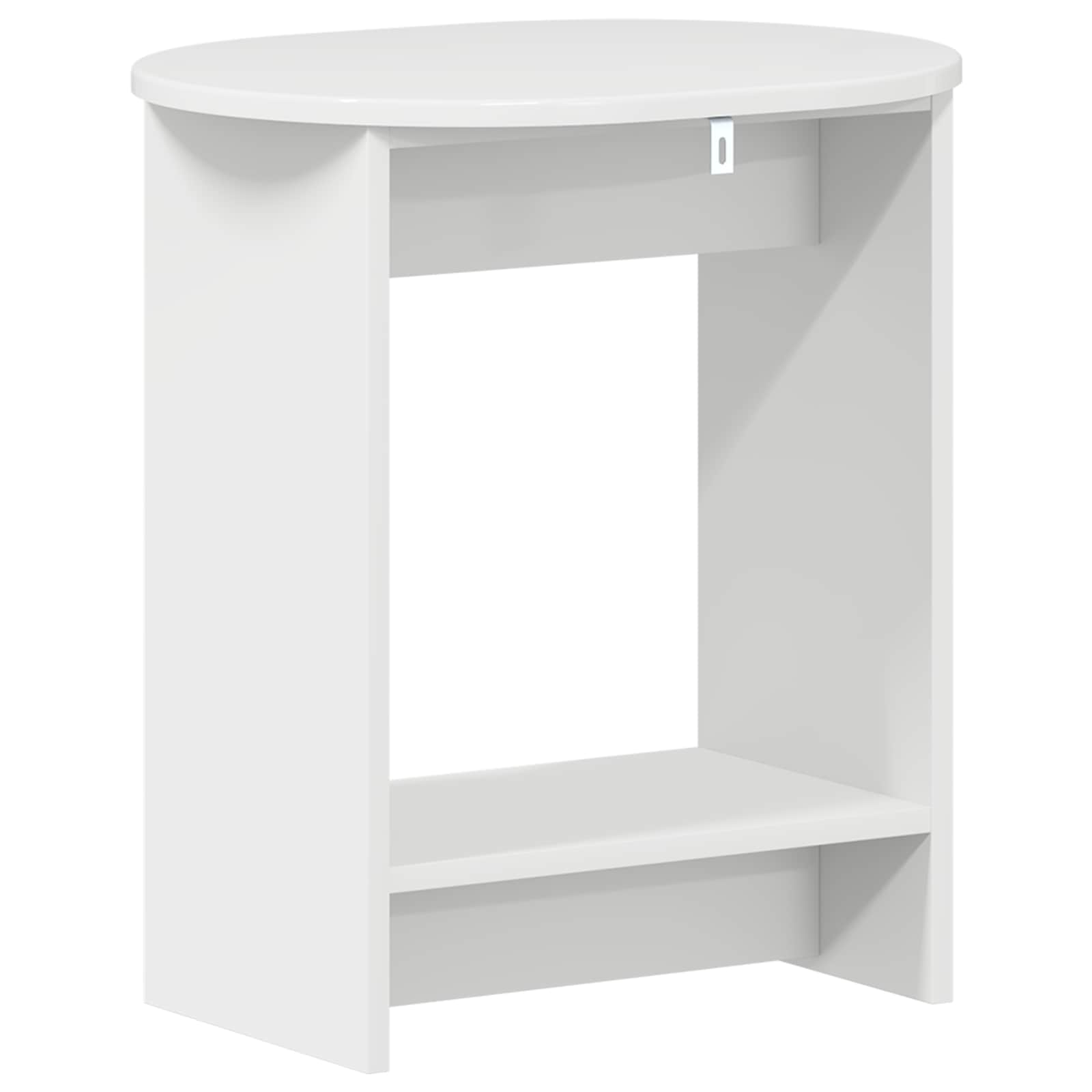 vidaXL Side Table High Gloss White 50 x 39,5 x 55 cm Engineered Wood 6