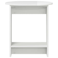 vidaXL Side Table High Gloss White 50 x 39,5 x 55 cm Engineered Wood 4