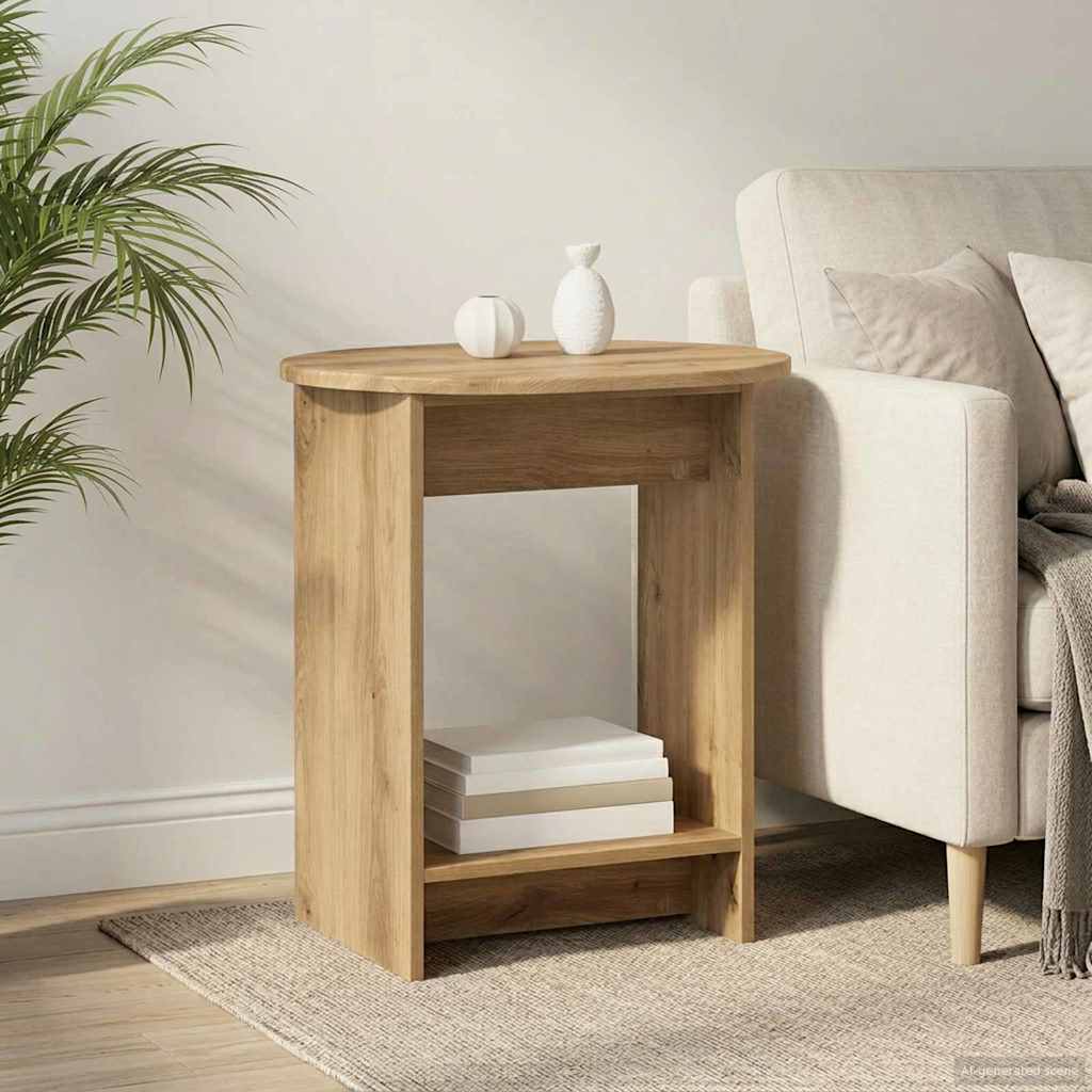 vidaXL Side Table Artisan Oak 50 x 39,5 x 55 cm Engineered Wood 1