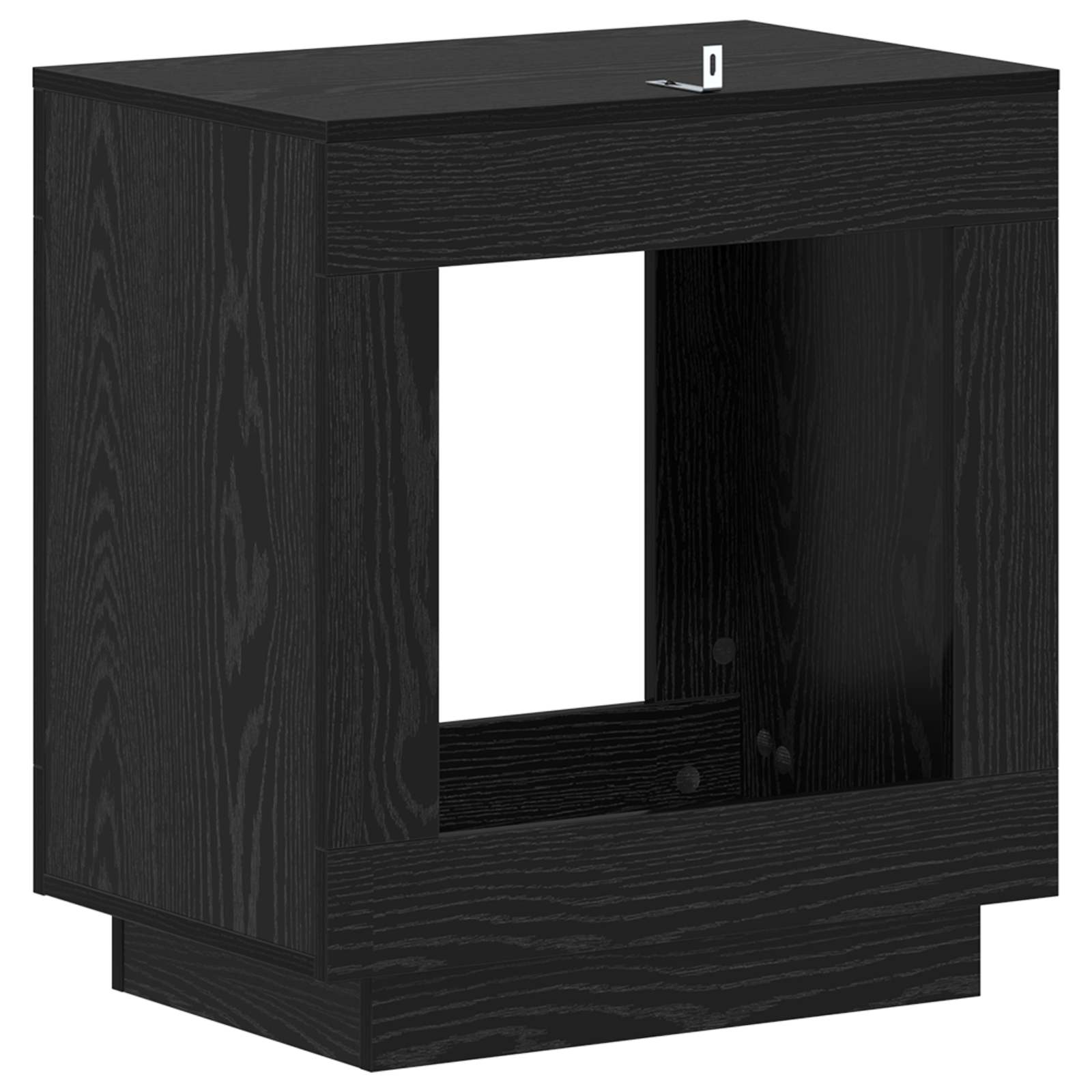 vidaXL Side Table Black Oak 60 x 40 x 65 cm Engineered Wood 6