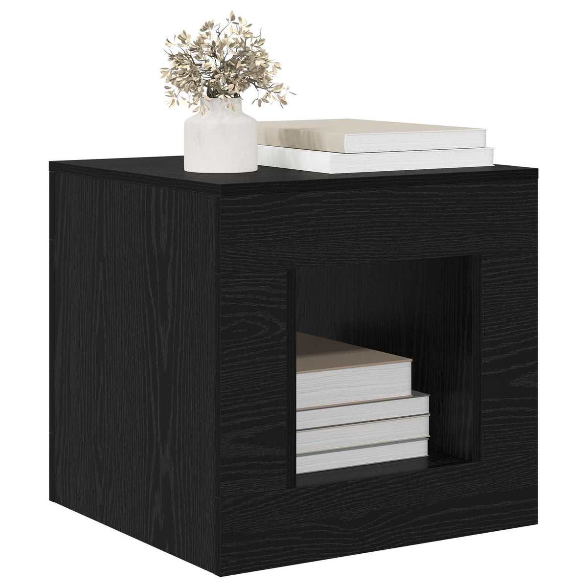Coffee Table 51.5 x 50 x 50 cm Engineered Wood Black oak