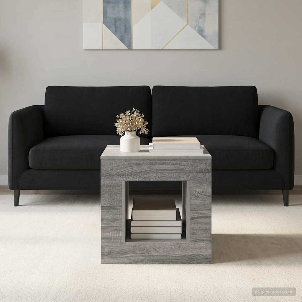 Coffee Table 51.5 x 50 x 50 cm Engineered Wood Grey sonoma
