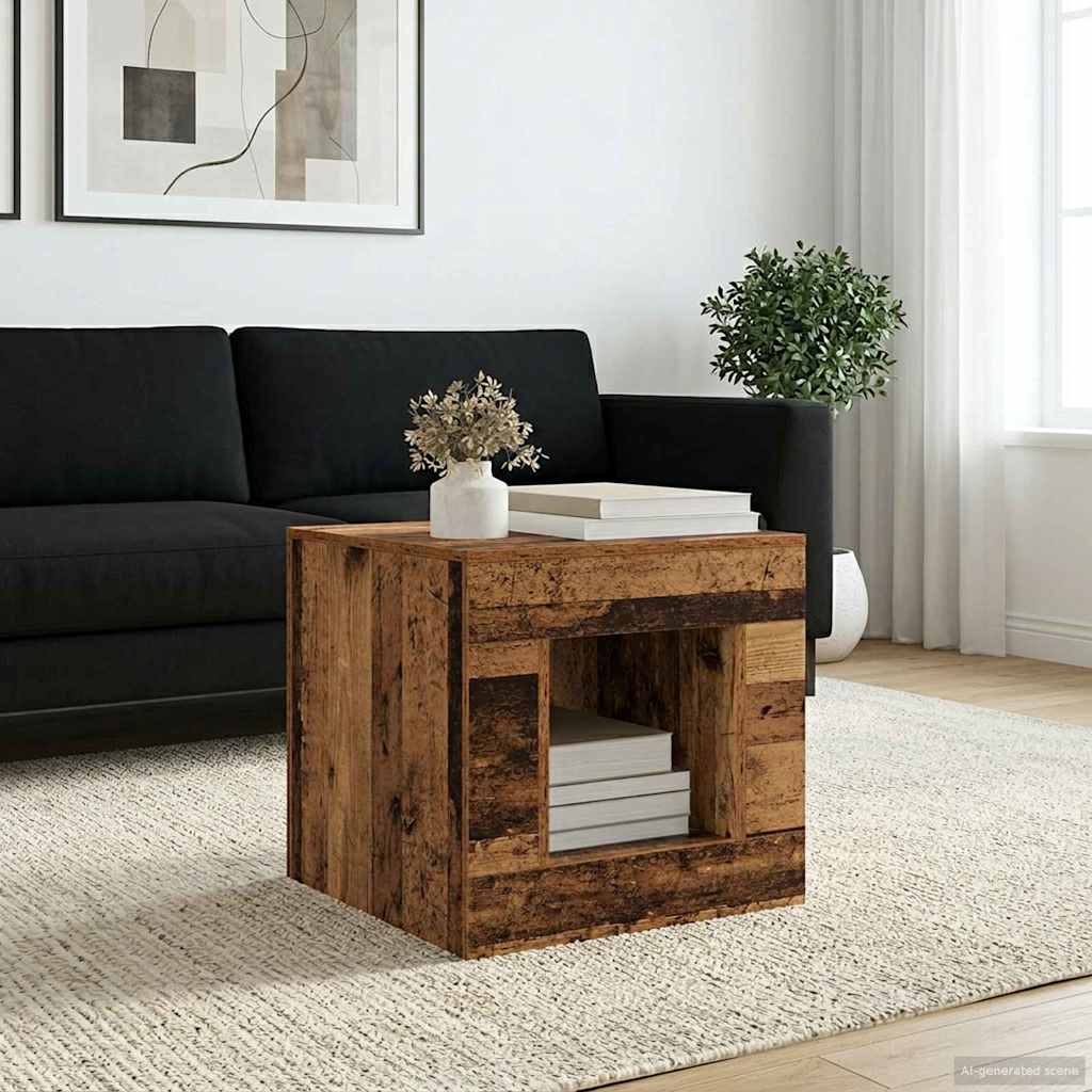 Coffee Table 51.5 x 50 x 50 cm Engineered Wood Old wood