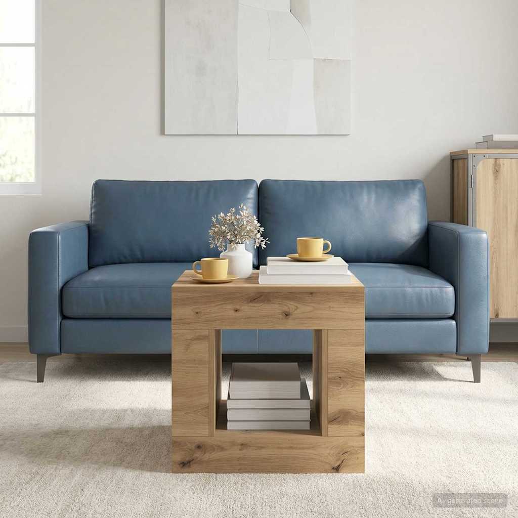 Coffee Table 51.5 x 50 x 50 cm Engineered Wood Artisan oak