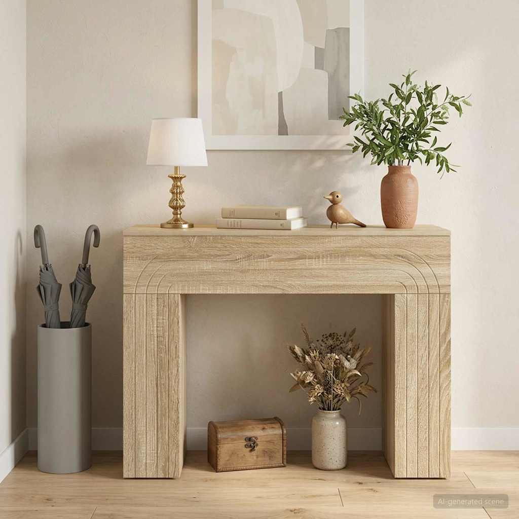 vidaXL Coffee Table Sonoma Oak 102 x 35 x 75 cm Engineered Wood 4
