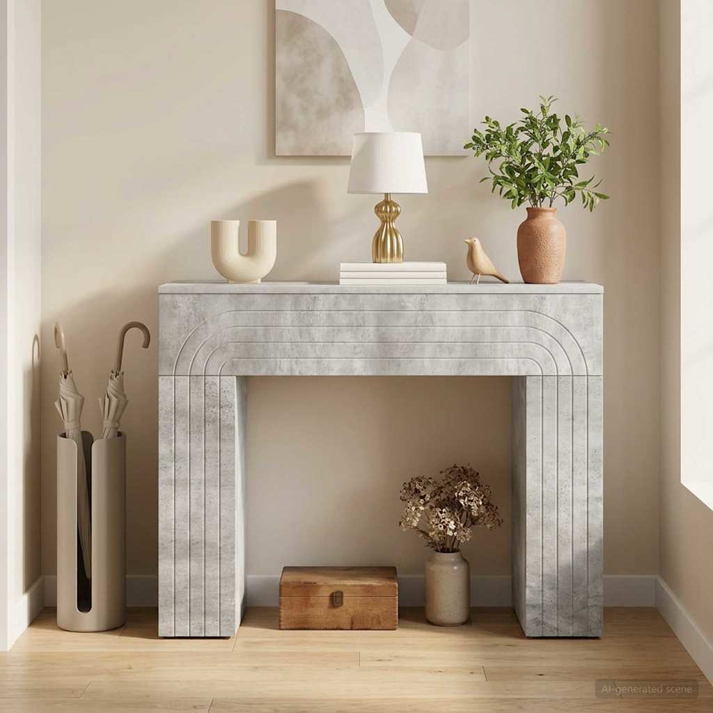 vidaXL Coffee Table Concrete Grey 102 x 35 x 75 cm Engineered Wood 1