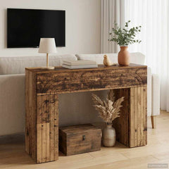 vidaXL Coffee Table Old Wood 102 x 35 x 75 cm Engineered Wood 4