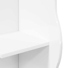vidaXL Corner Shelf High Gloss White 34 x 33 x 102 cm Engineered Wood 6