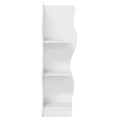 vidaXL Corner Shelf High Gloss White 34 x 33 x 102 cm Engineered Wood 4