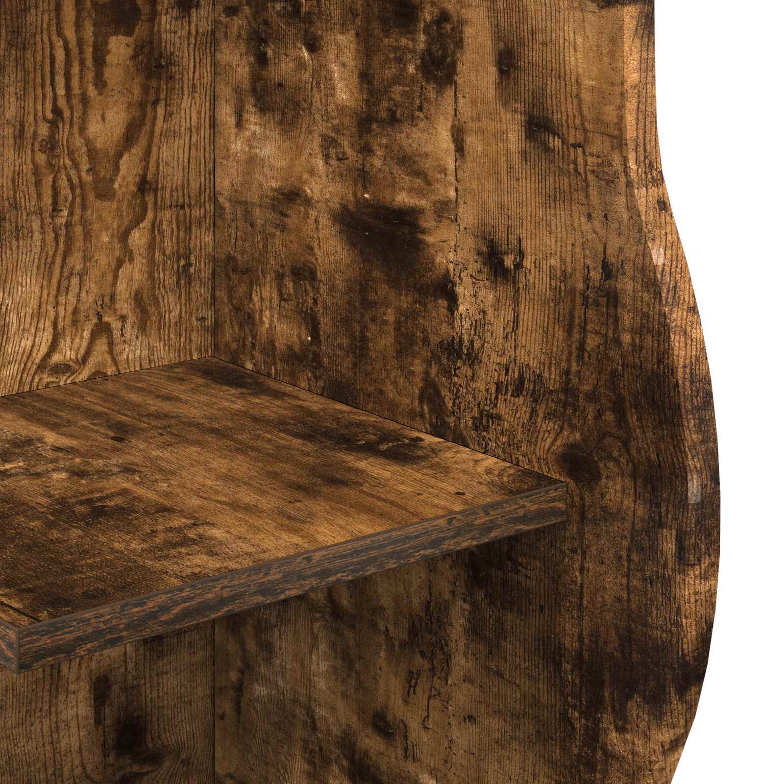 vidaXL Corner Shelf Smoked Oak 34 x 33 x 102 cm Engineered Wood 6