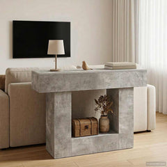 vidaXL Concrete Grey 101 x 30 x 74 cm 1