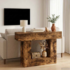 vidaXL Smoked Oak 101 x 30 x 74 cm 1