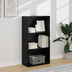Bookcase 60x30x114 cm Engineered Wood Black oak