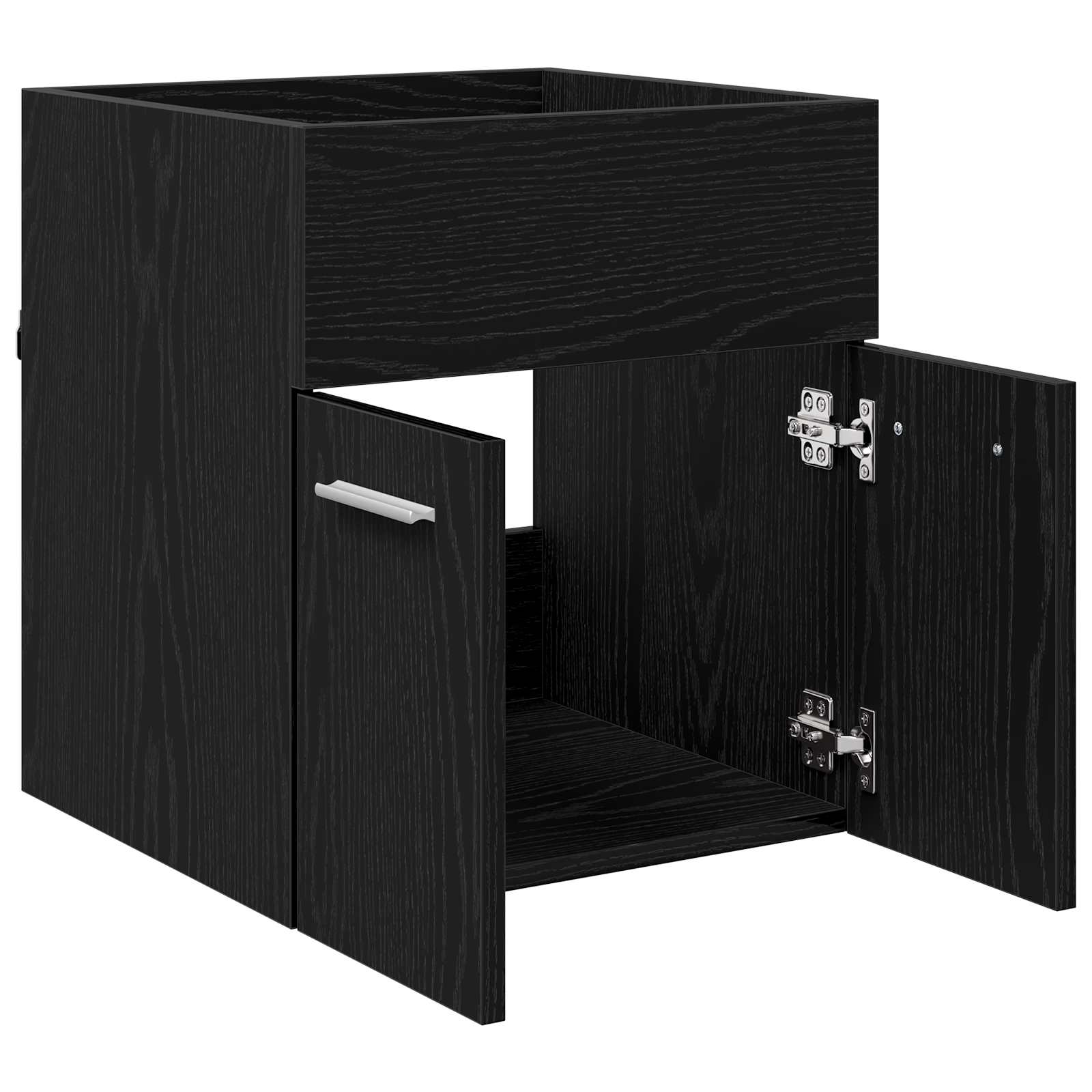 vidaXL Sink cabinet Black Oak 41 x 38.5 x 46 cm Engineered Wood 5