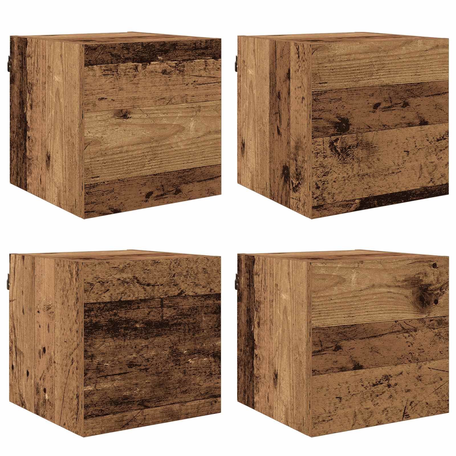 vidaXL Wall Mounted TV Cabinet Old Wood Engineered Wood 2