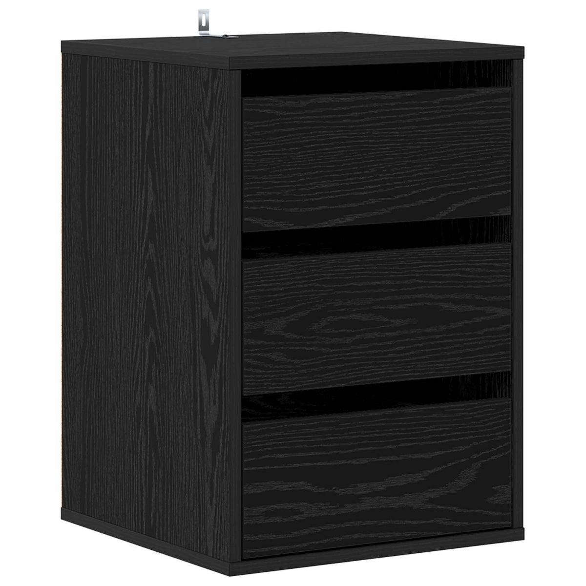 Corner Chest of Drawers 40x41x58 cm Engineered Wood Height 58 cm Width 40 cm Black oak