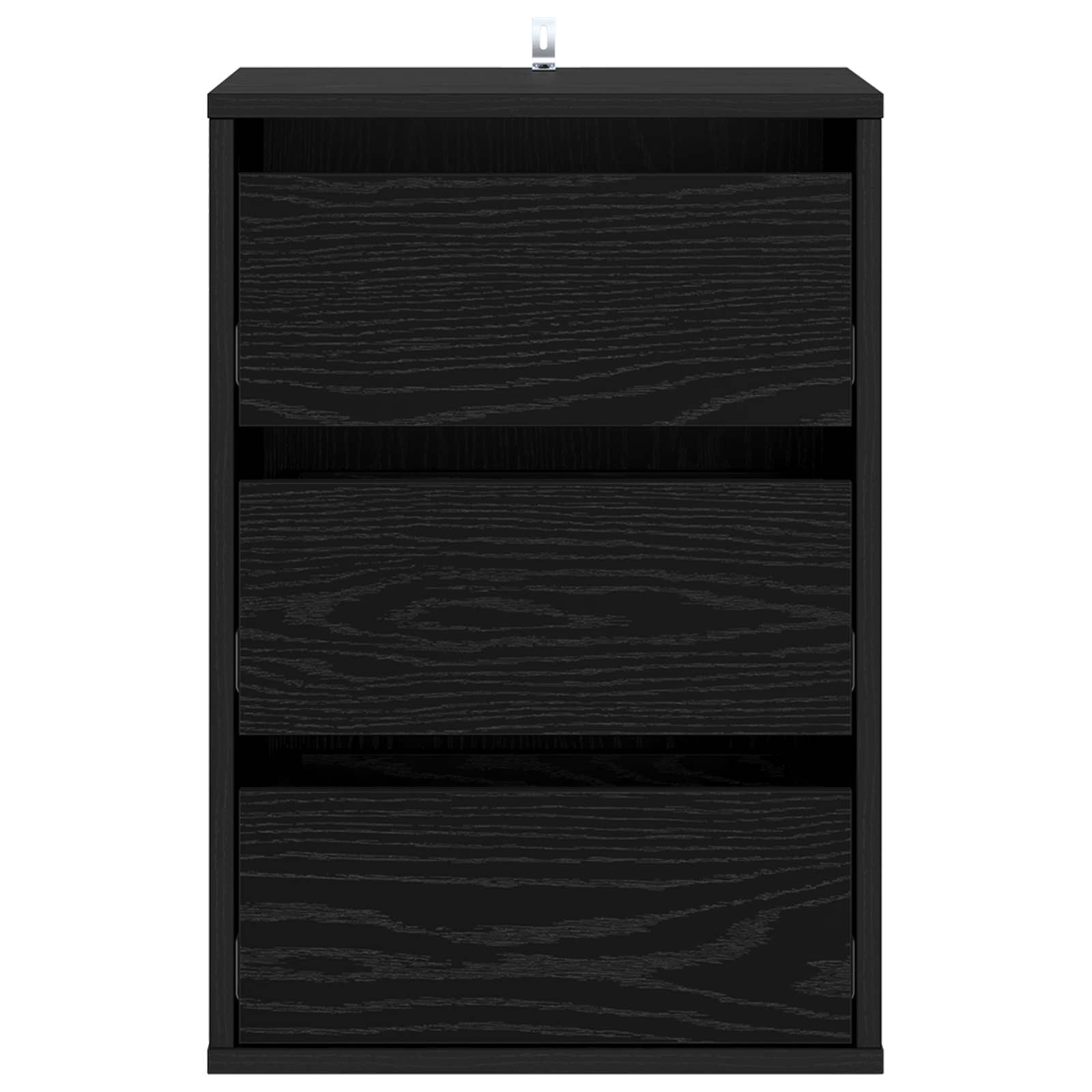 vidaXL Drawer Cabinet 3-Drawer Black Oak 41 x 40 x 58 cm 5