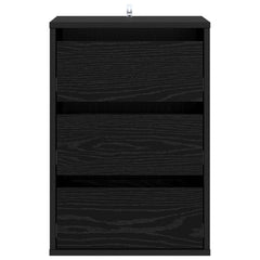 vidaXL Drawer Cabinet 3-Drawer Black Oak 41 x 40 x 58 cm 5