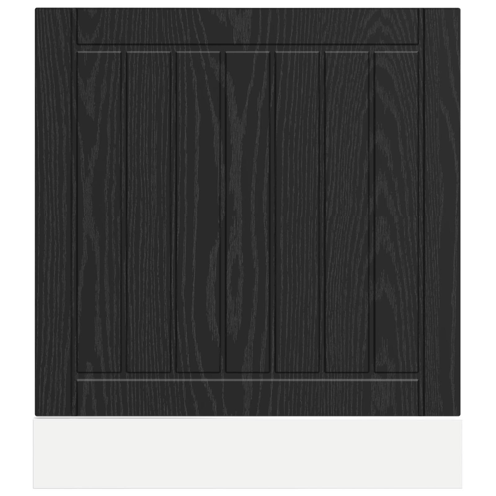 vidaXL Dishwasher Panel LUCCA Black Oak 60 x 1.5 x 57 cm 4
