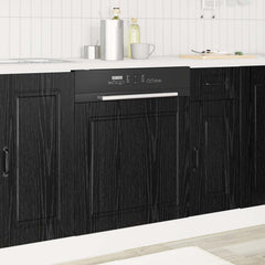 vidaXL Dishwasher Panel PORTO Black Oak 60 x 1.5 x 57 cm 1