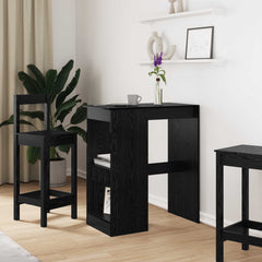 vidaXL Bar Table 90 x 47.5 x 103.5 cm Engineered Wood Black Oak 1