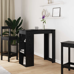 vidaXL Bar Table 102 x 50 x 103.5 cm Engineered Wood Black Oak 1