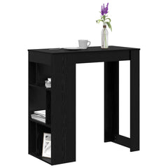 vidaXL Bar Table 102 x 50 x 103.5 cm Engineered Wood Black Oak 3