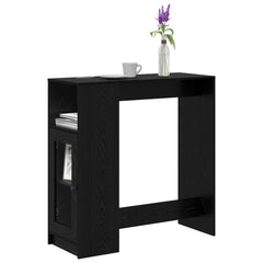 vidaXL Bar Table 101 x 40 x 103.5 cm Engineered Wood Black Oak 3