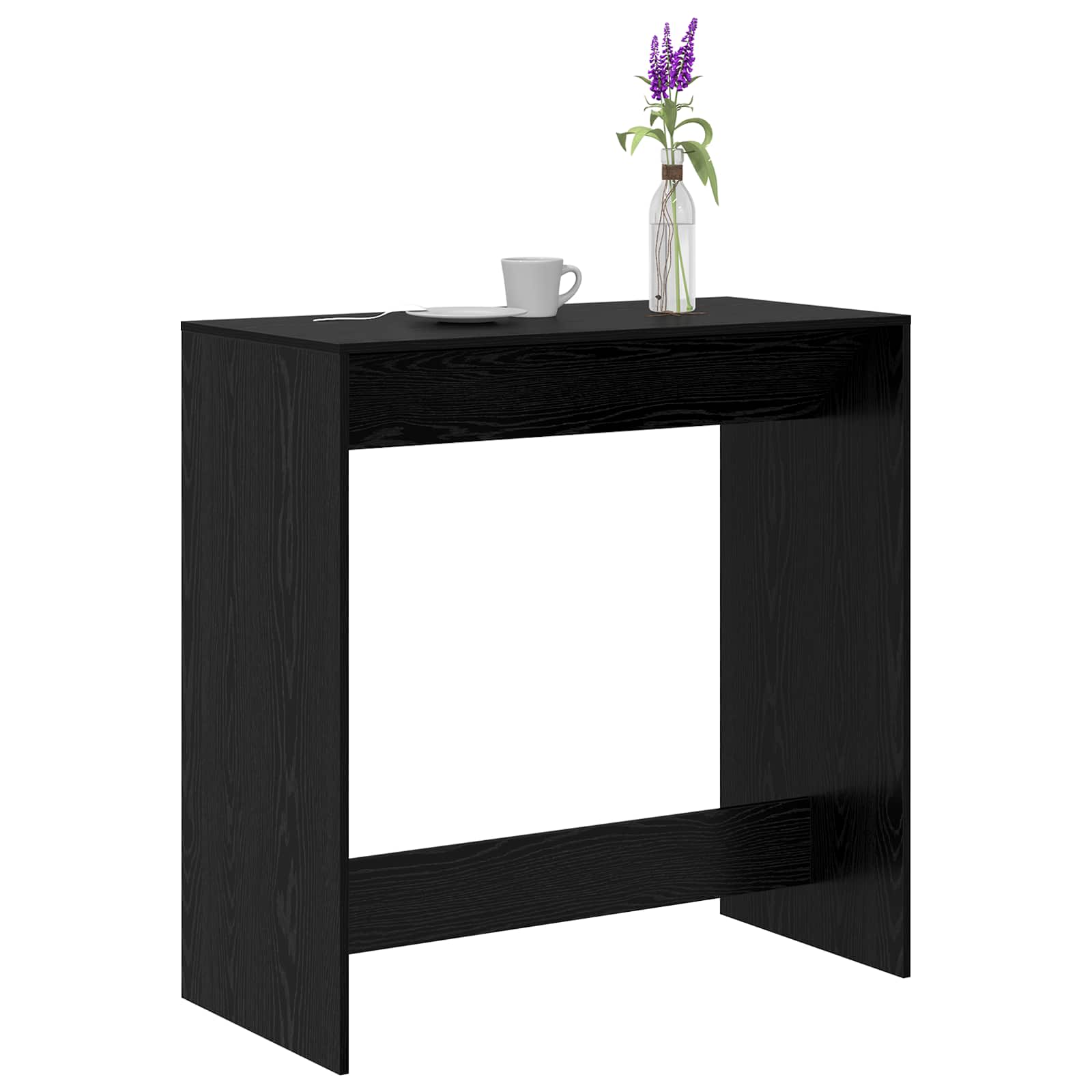vidaXL Bar Table 102 x 50 x 103.5 cm Engineered Wood Black Oak 3
